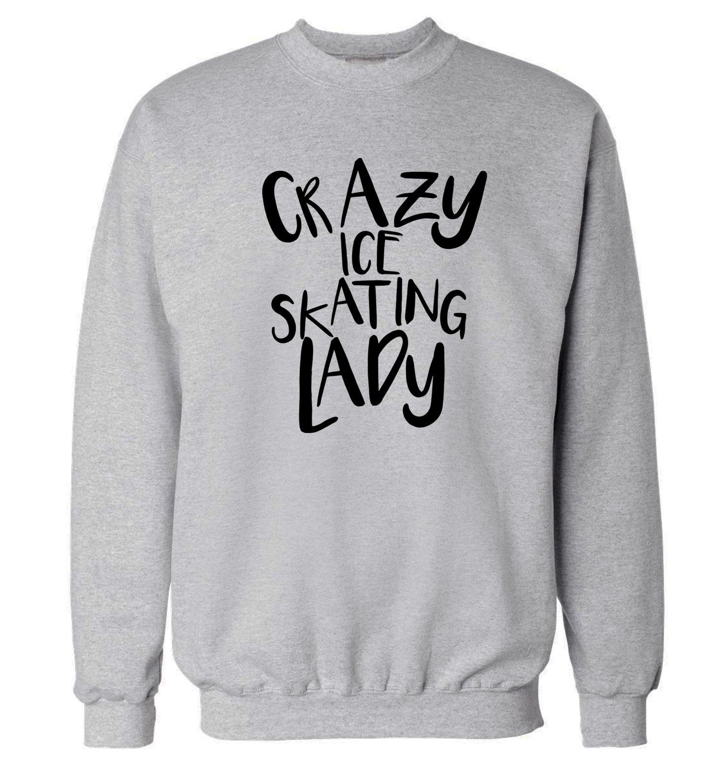 Crazy ice skating lady Adult's unisexgrey Sweater 2XL