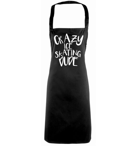 Crazy ice skating dude black apron