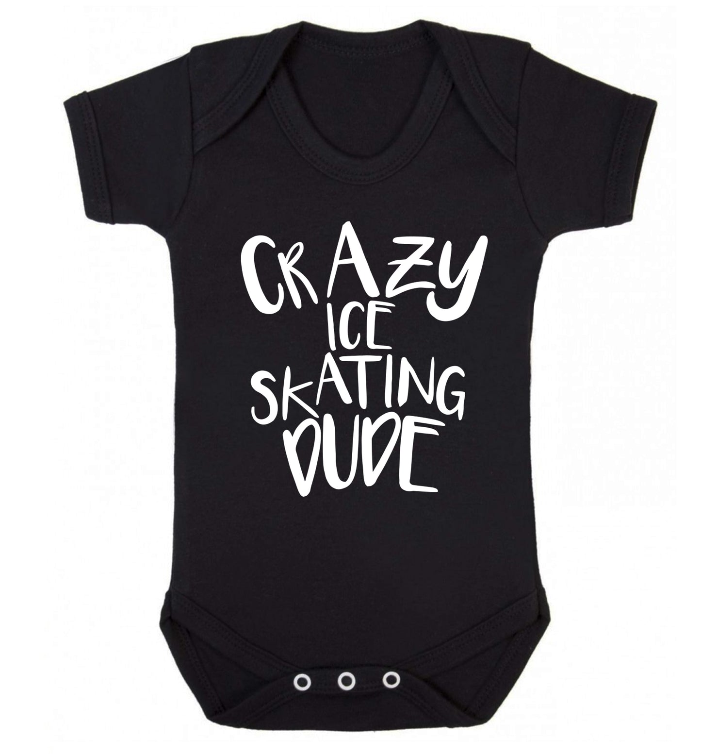Crazy ice skating dude Baby Vest black 18-24 months