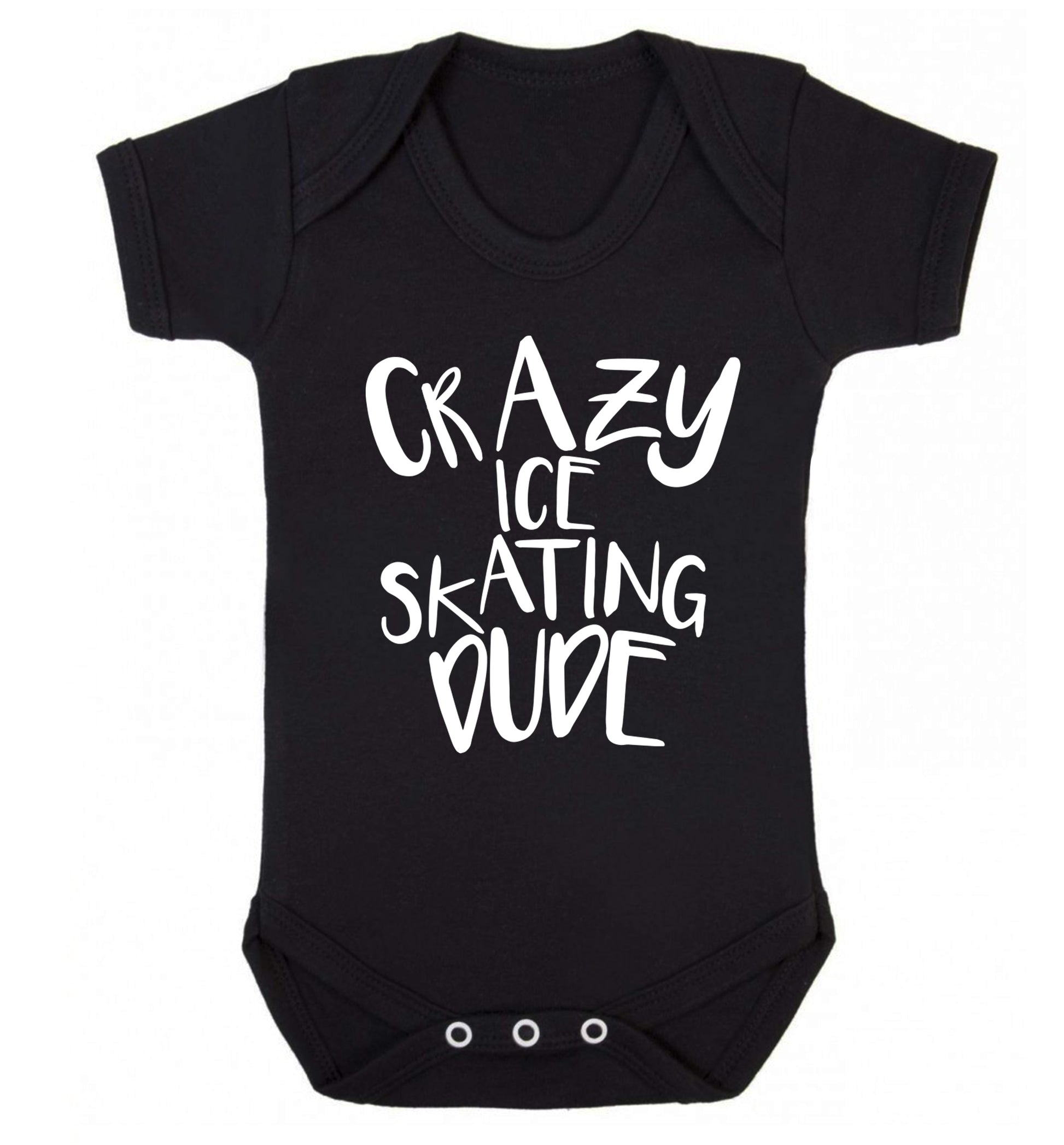 Crazy ice skating dude Baby Vest black 18-24 months
