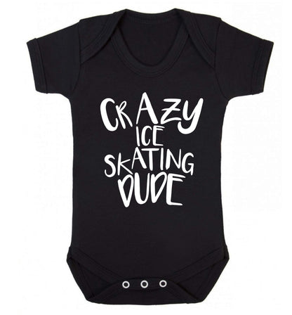 Crazy ice skating dude Baby Vest black 18-24 months