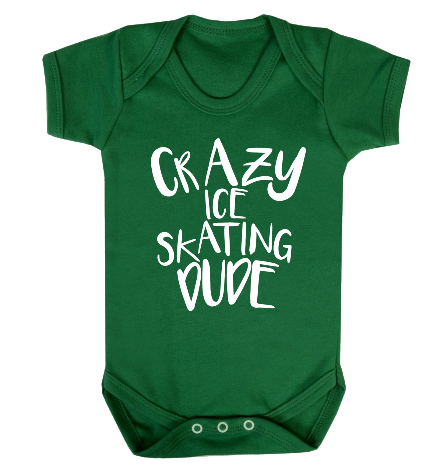 Crazy ice skating dude Baby Vest green 18-24 months