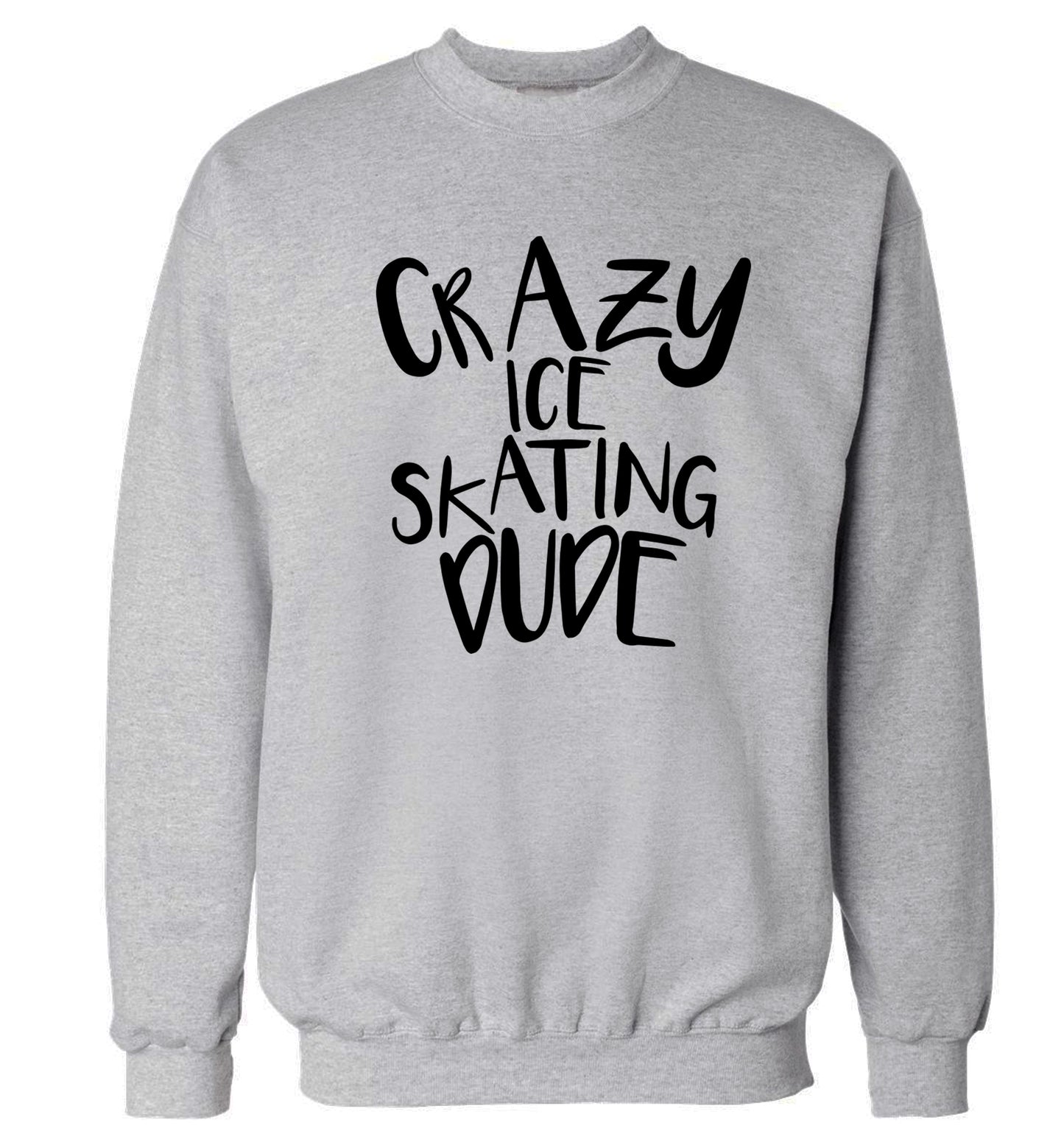 Crazy ice skating dude Adult's unisexgrey Sweater 2XL
