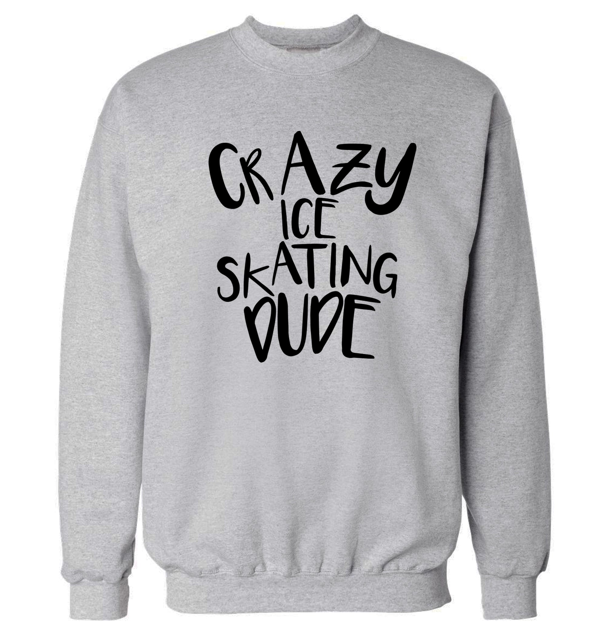 Crazy ice skating dude Adult's unisexgrey Sweater 2XL