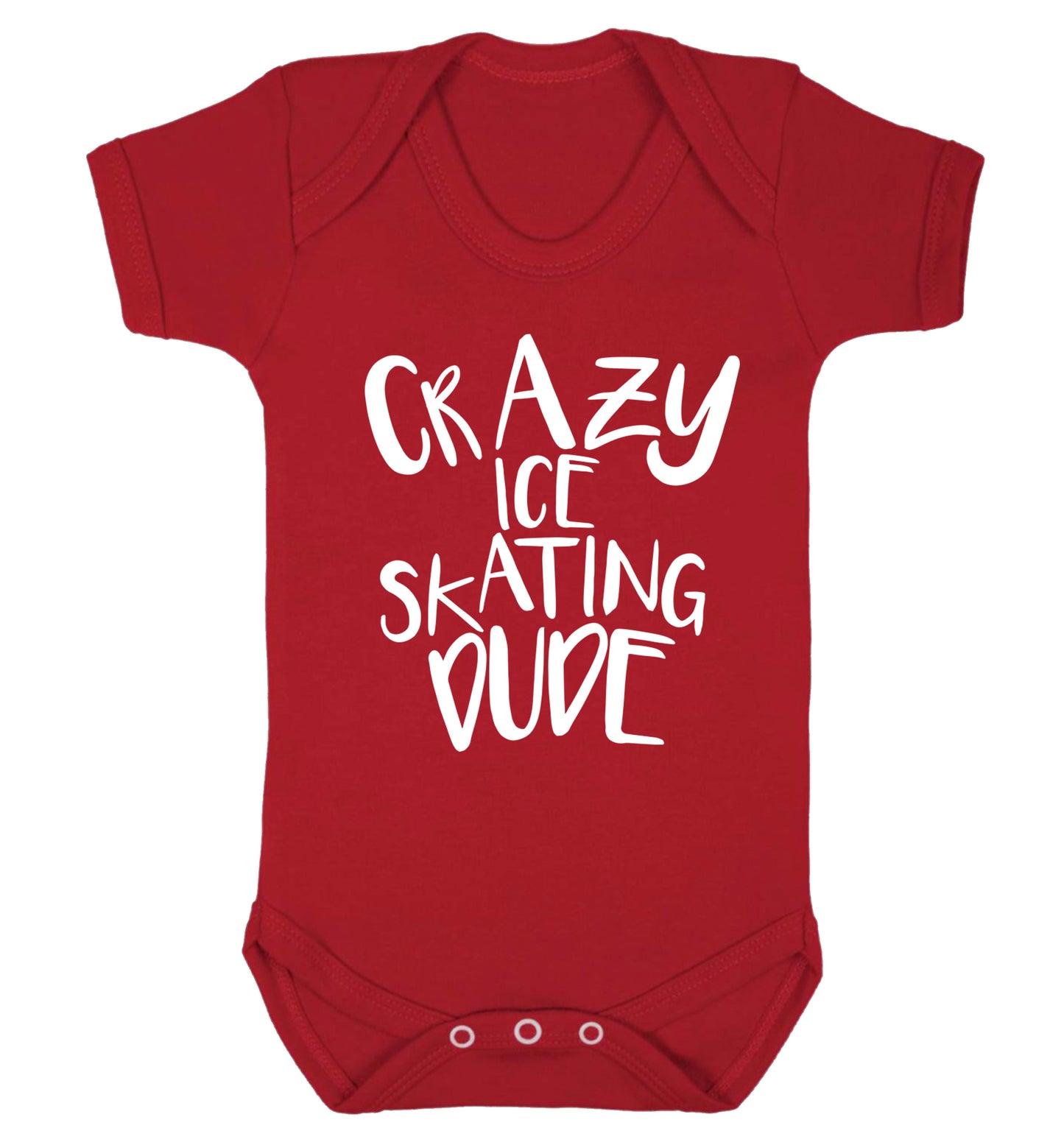 Crazy ice skating dude Baby Vest red 18-24 months