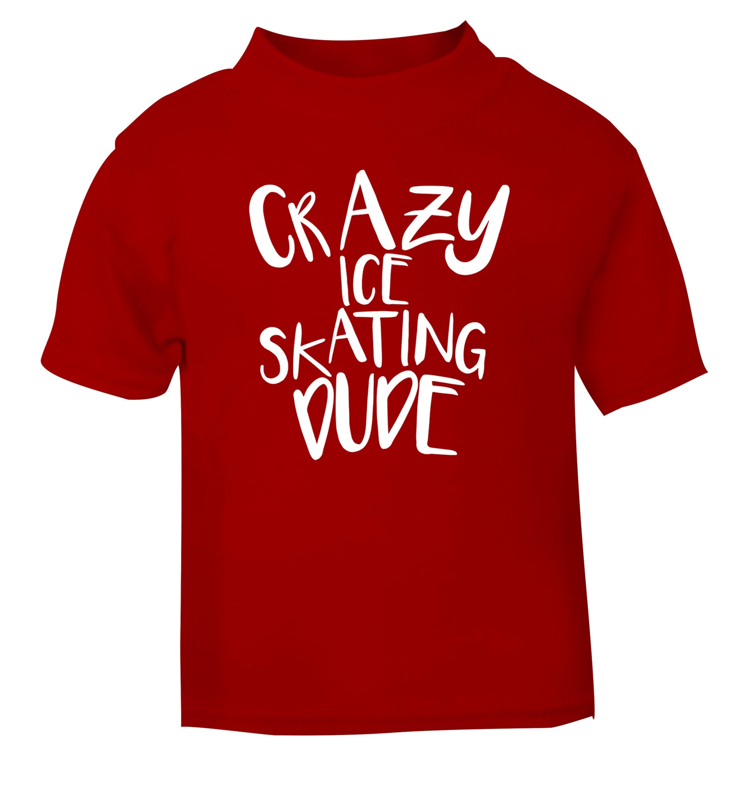 Crazy ice skating dude red Baby Toddler Tshirt 2 Years