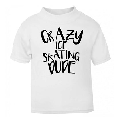 Crazy ice skating dude white Baby Toddler Tshirt 2 Years