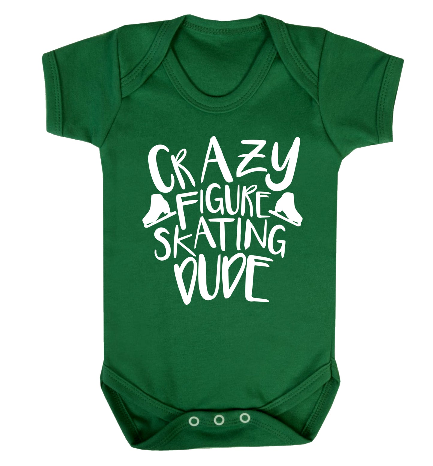 Crazy figure skating dude Baby Vest green 18-24 months