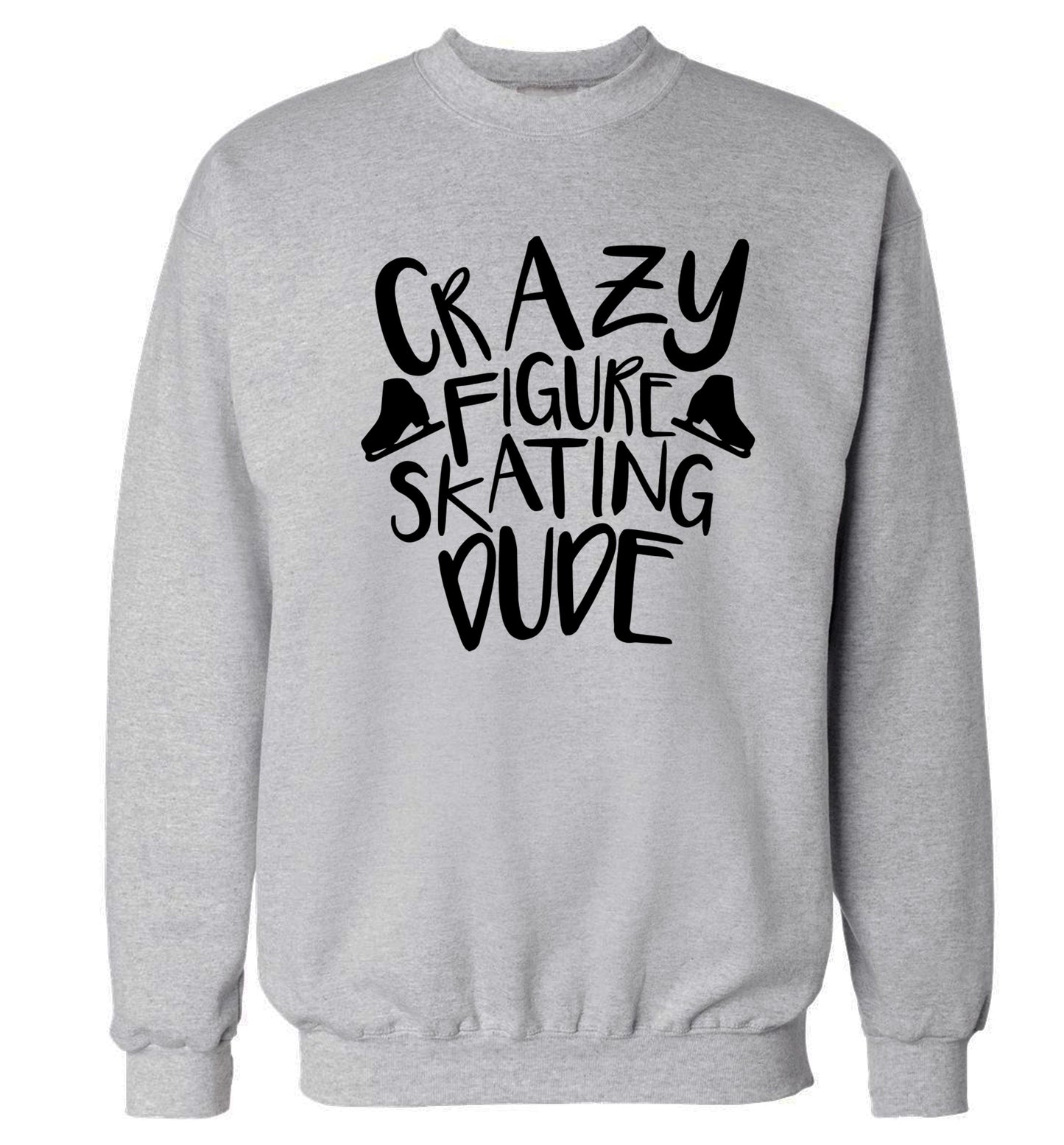 Crazy figure skating dude Adult's unisexgrey Sweater 2XL