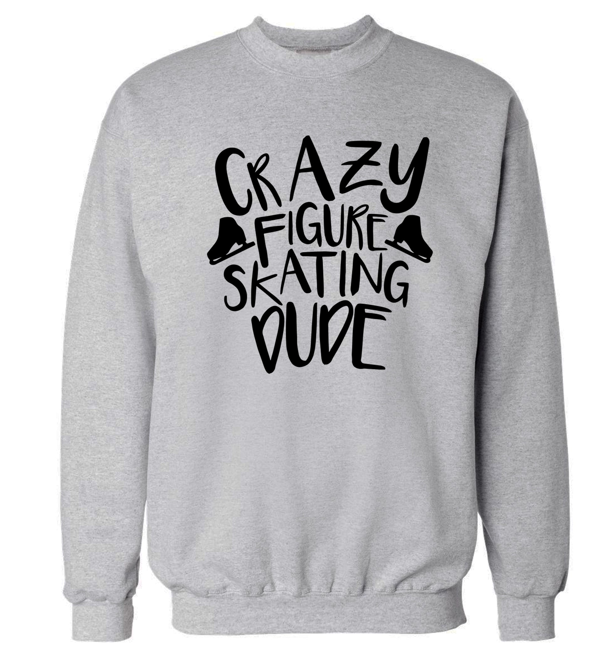 Crazy figure skating dude Adult's unisexgrey Sweater 2XL