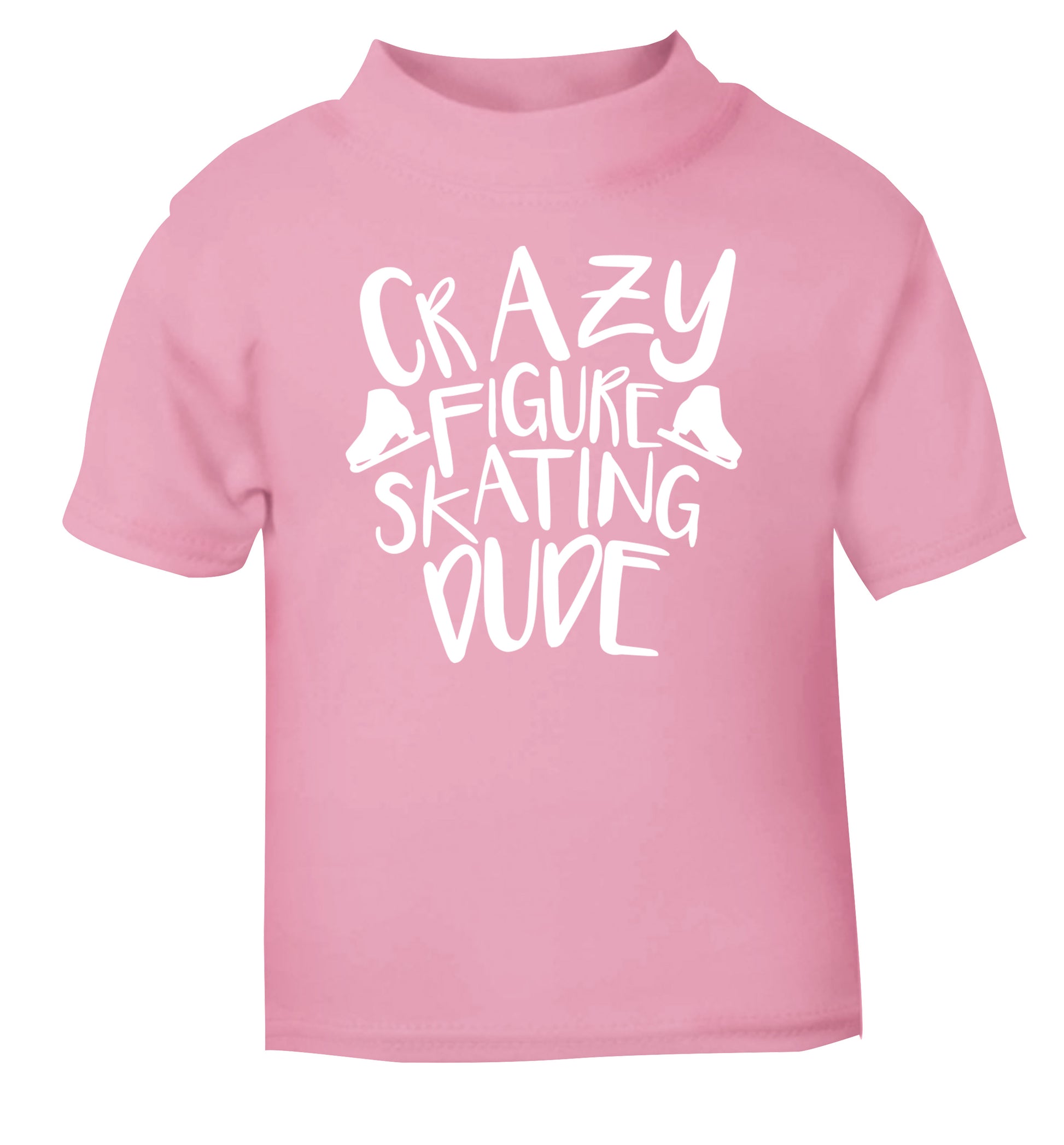 Crazy figure skating dude light pink Baby Toddler Tshirt 2 Years