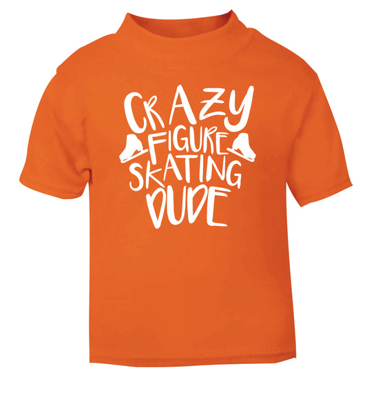 Crazy figure skating dude orange Baby Toddler Tshirt 2 Years