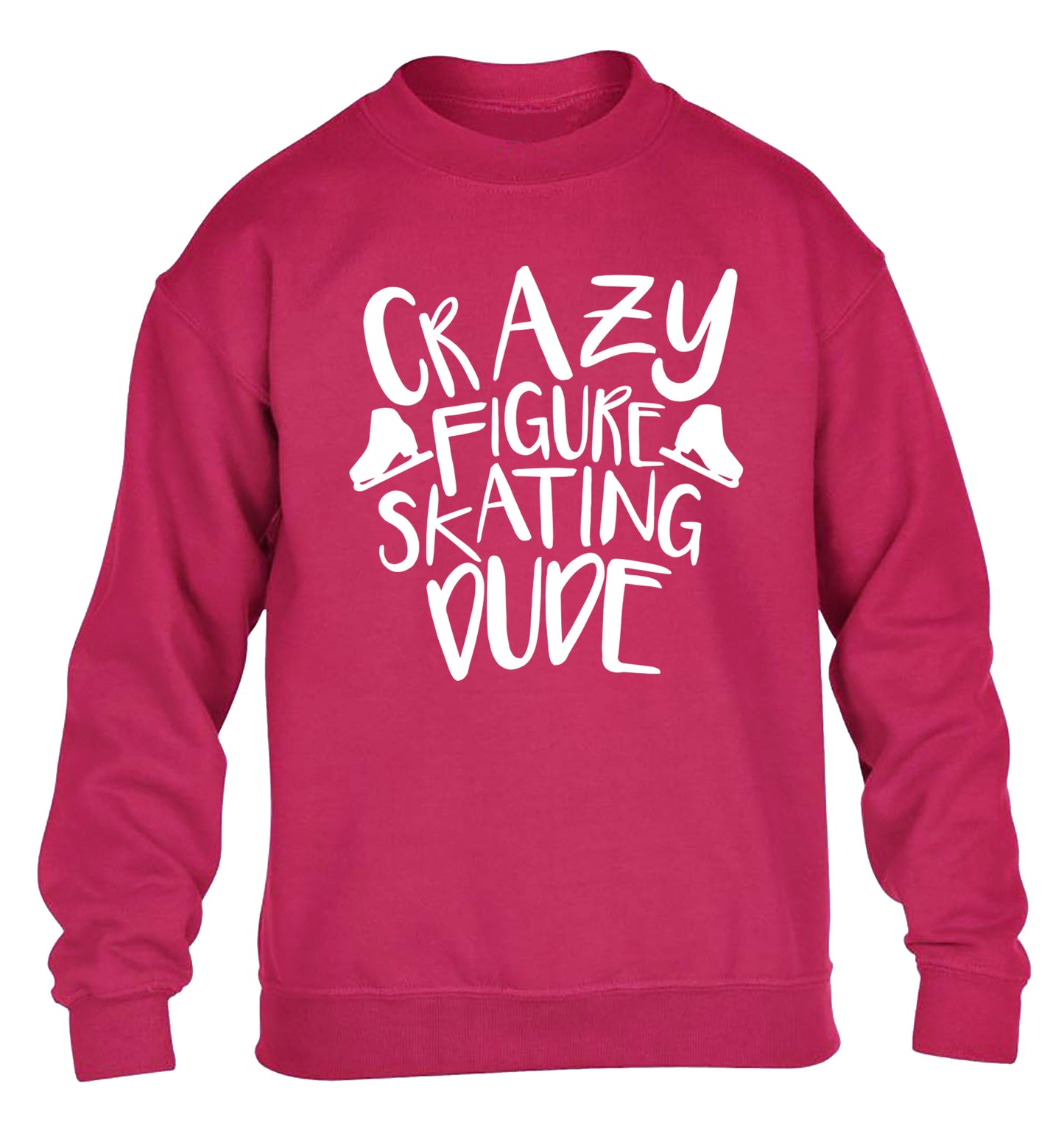 Crazy figure skating dude children's pink sweater 12-14 Years