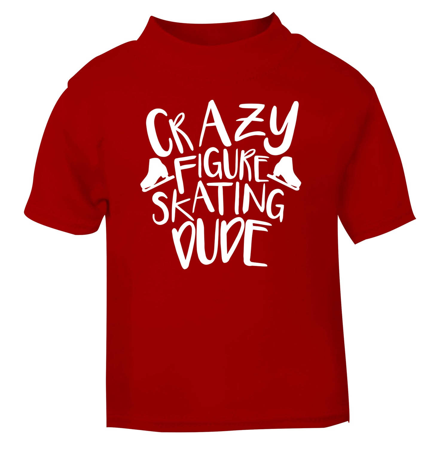 Crazy figure skating dude red Baby Toddler Tshirt 2 Years