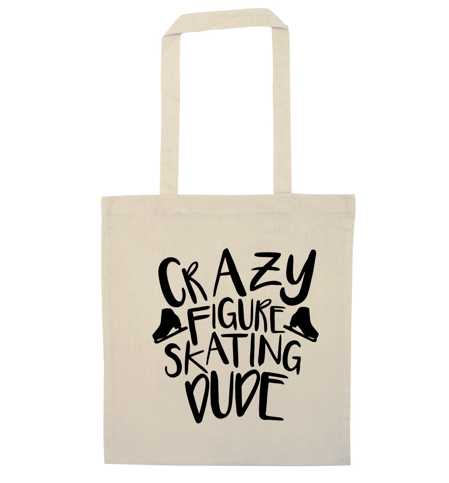 Crazy figure skating dude natural tote bag