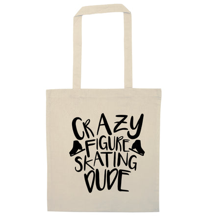 Crazy figure skating dude natural tote bag