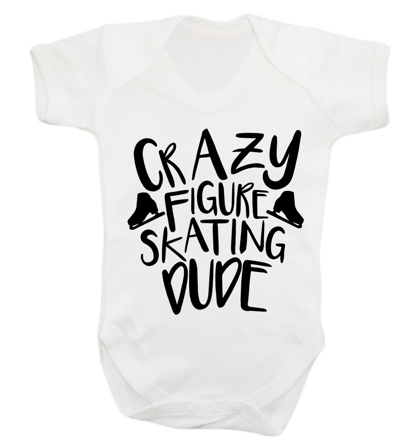 Crazy figure skating dude Baby Vest white 18-24 months