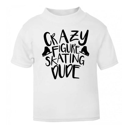 Crazy figure skating dude white Baby Toddler Tshirt 2 Years