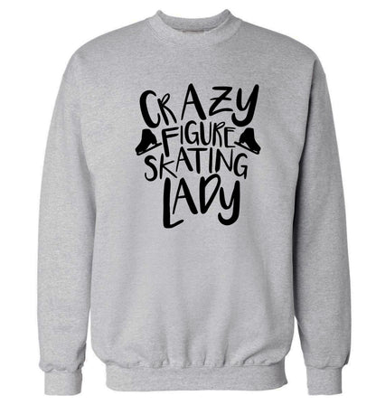 Crazy figure skating lady Adult's unisexgrey Sweater 2XL