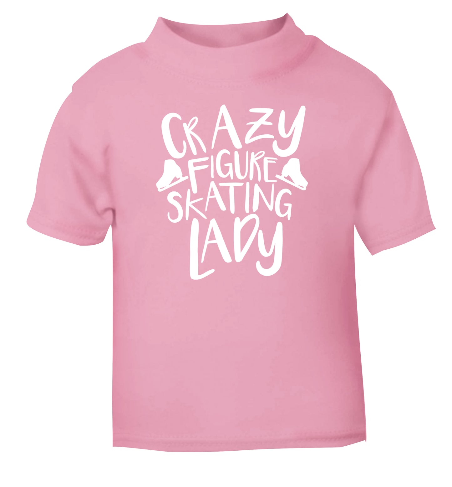 Crazy figure skating lady light pink Baby Toddler Tshirt 2 Years