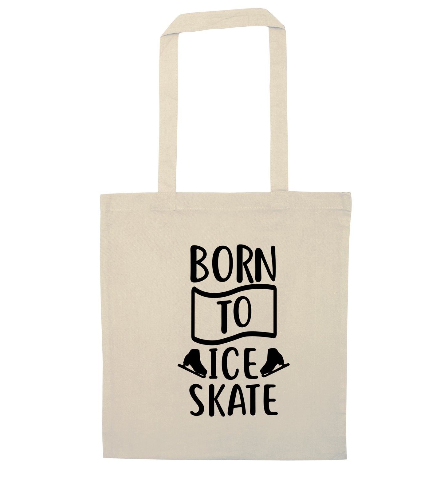 I ice skate because I like it not because I'm good at it natural tote bag