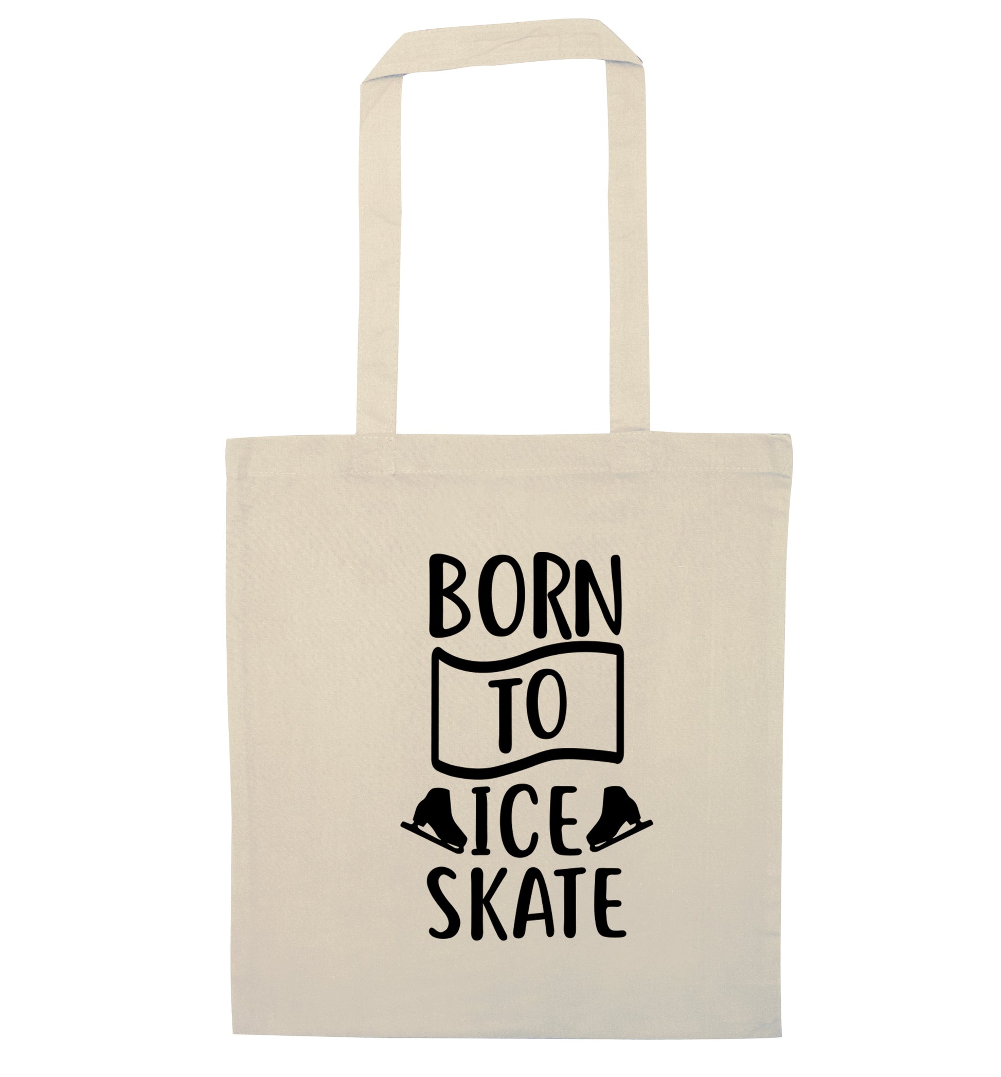 I ice skate because I like it not because I'm good at it natural tote bag