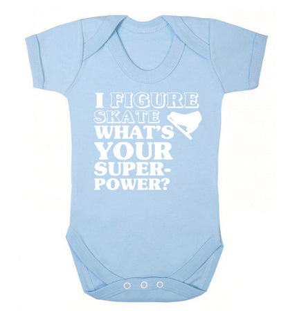 I figure skate what's your superpower? Baby Vest pale blue 18-24 months