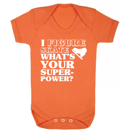 I figure skate what's your superpower? Baby Vest orange 18-24 months