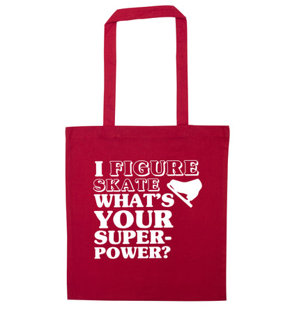 I figure skate what's your superpower? red tote bag
