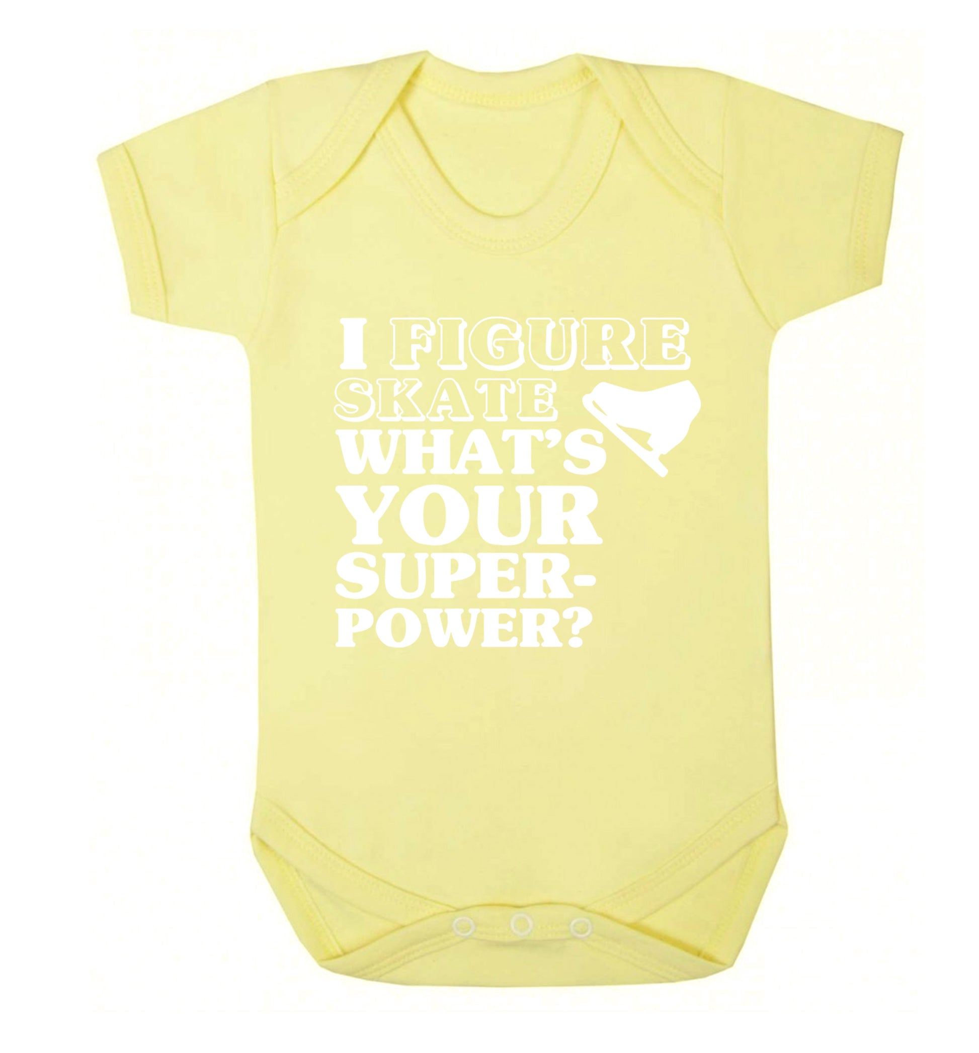 I figure skate what's your superpower? Baby Vest pale yellow 18-24 months