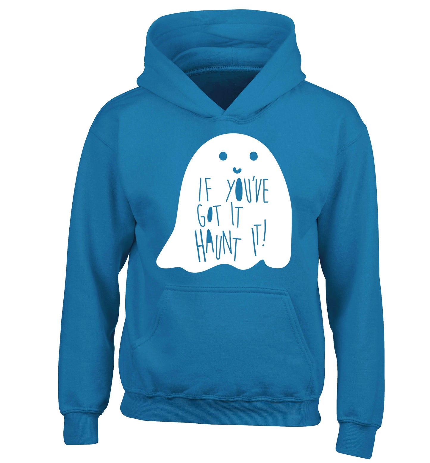 If you've got it haunt it children's blue hoodie 12-14 Years