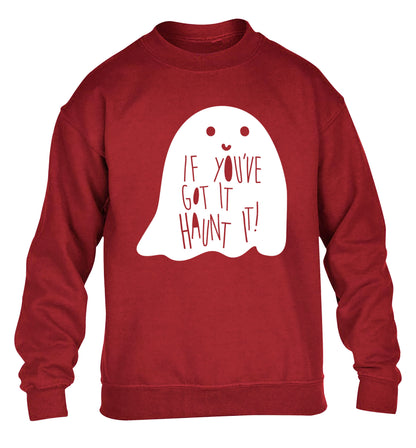 If you've got it haunt it children's grey sweater 12-14 Years