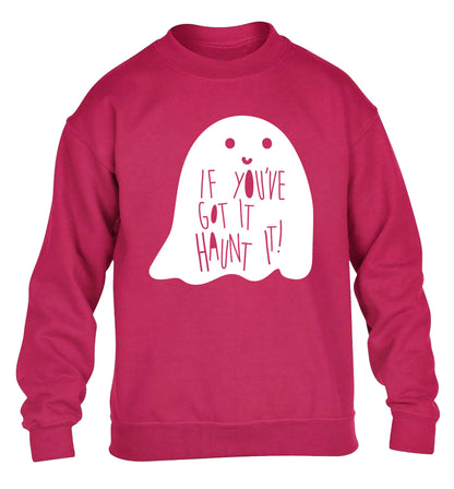 If you've got it haunt it children's pink sweater 12-14 Years
