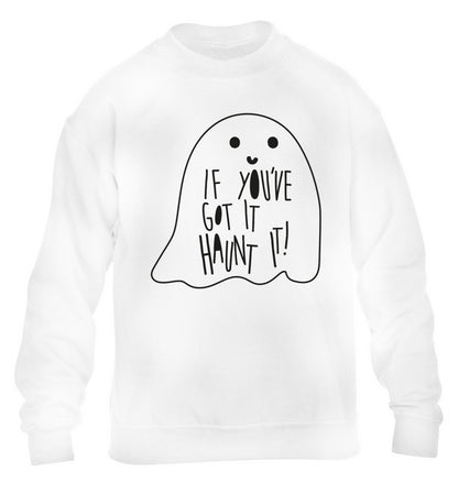 If you've got it haunt it children's white sweater 12-14 Years