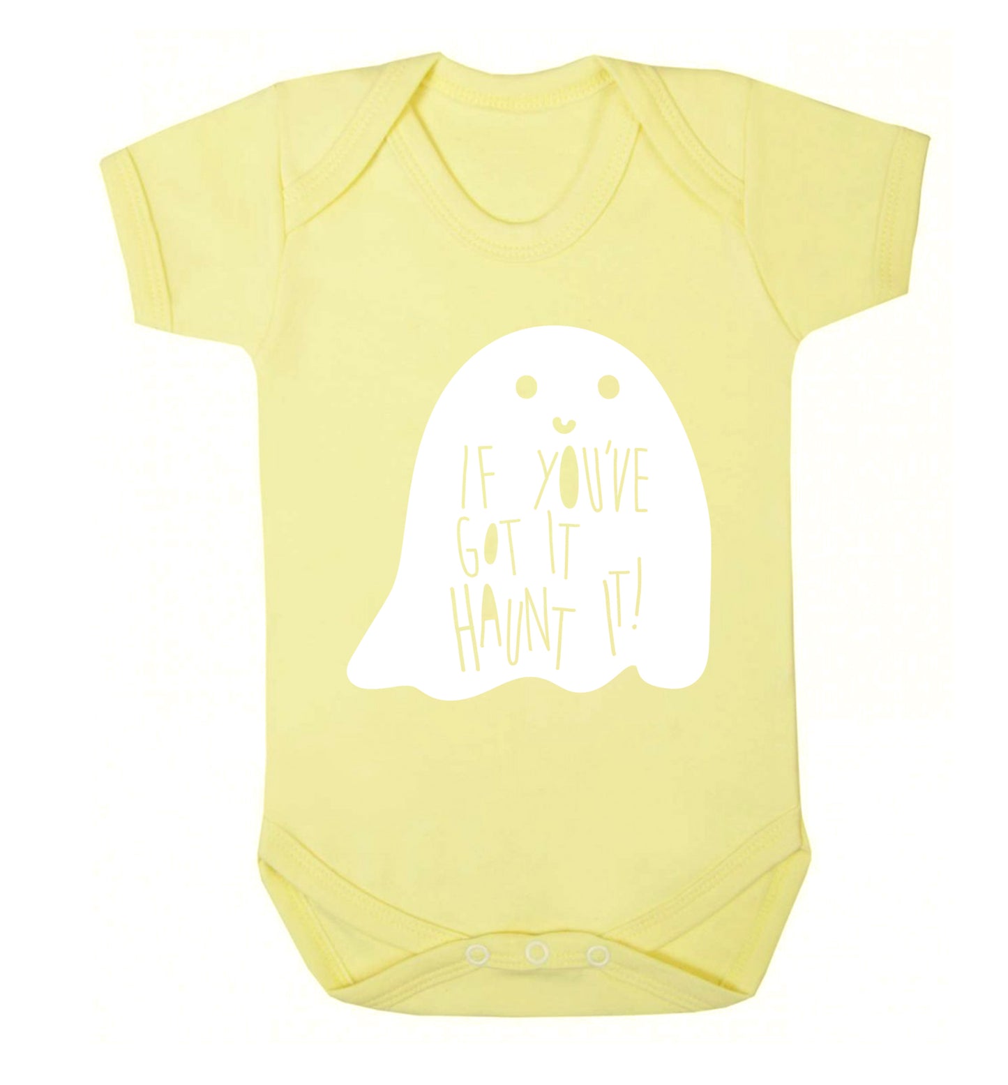 If you've got it haunt it Baby Vest pale yellow 18-24 months