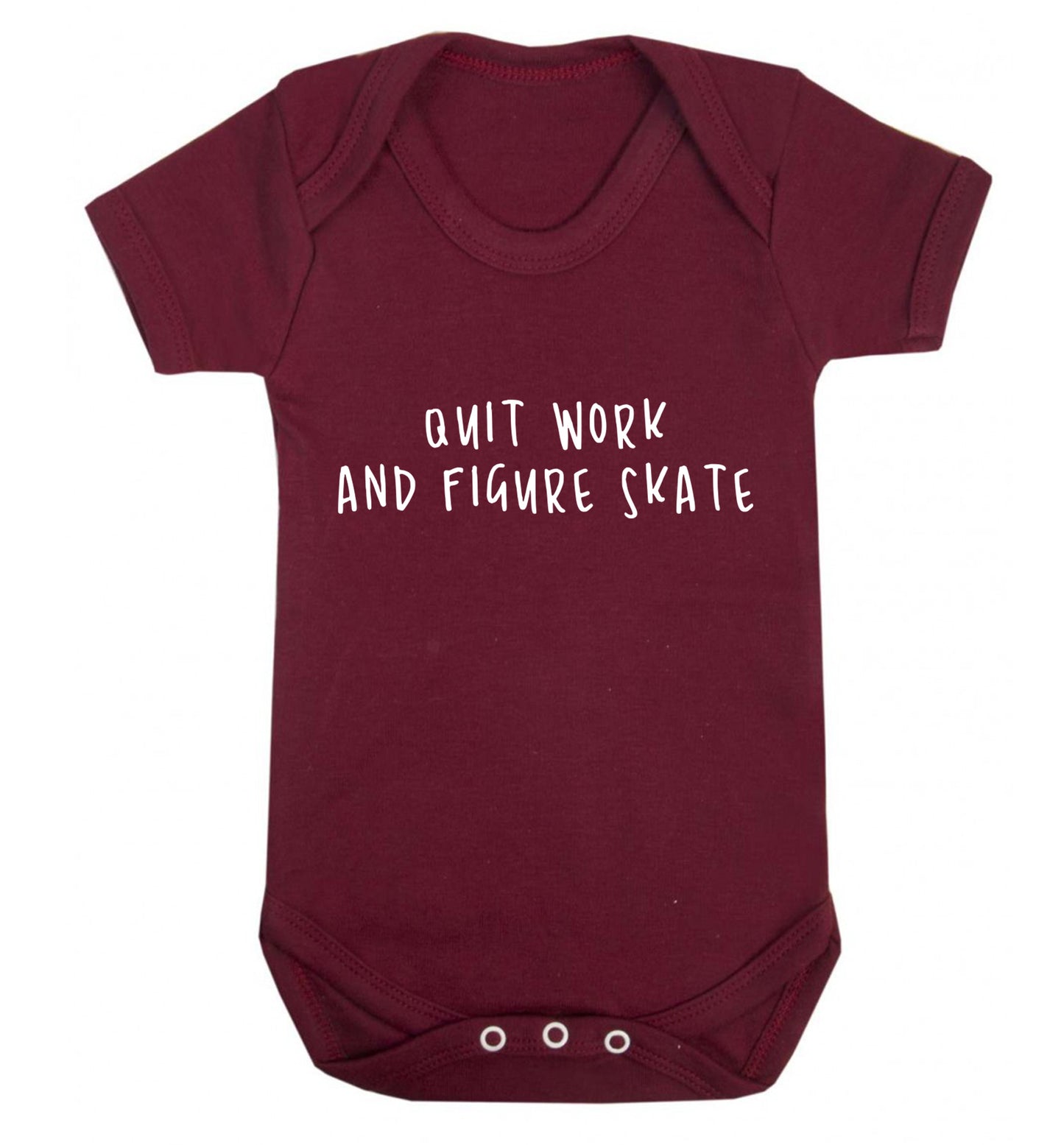 Quit work figure skate Baby Vest maroon 18-24 months
