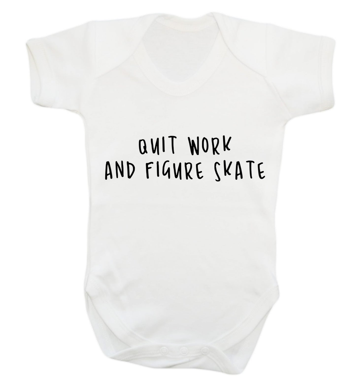 Quit work figure skate Baby Vest white 18-24 months