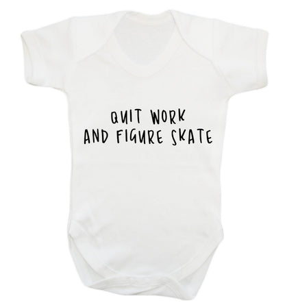 Quit work figure skate Baby Vest white 18-24 months