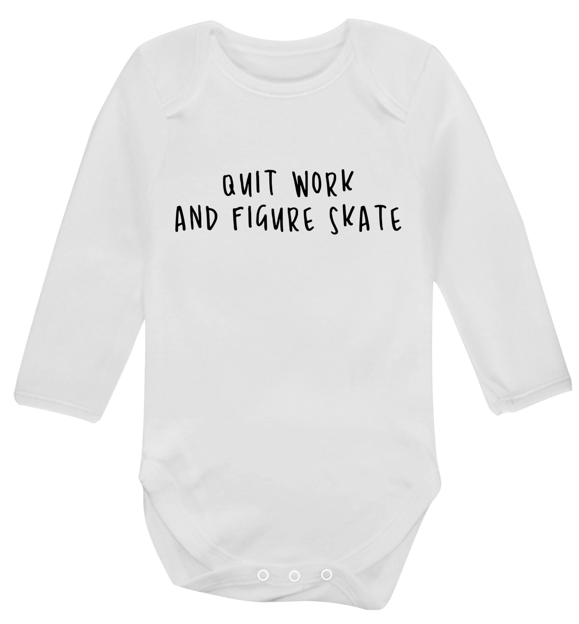 Quit work figure skate Baby Vest long sleeved white 6-12 months
