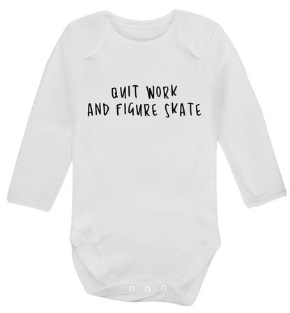 Quit work figure skate Baby Vest long sleeved white 6-12 months