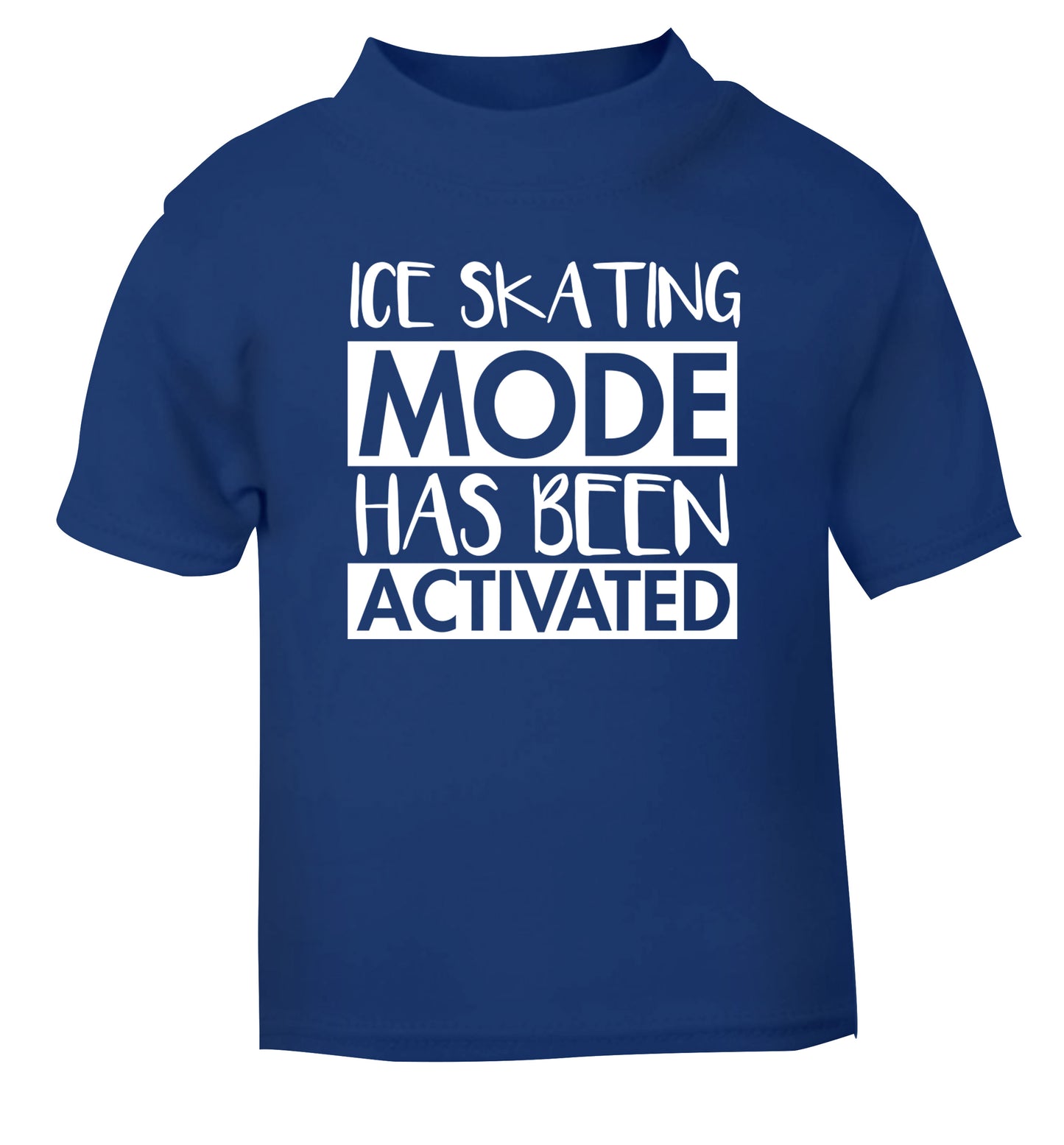 Ice skating mode activated blue Baby Toddler Tshirt 2 Years
