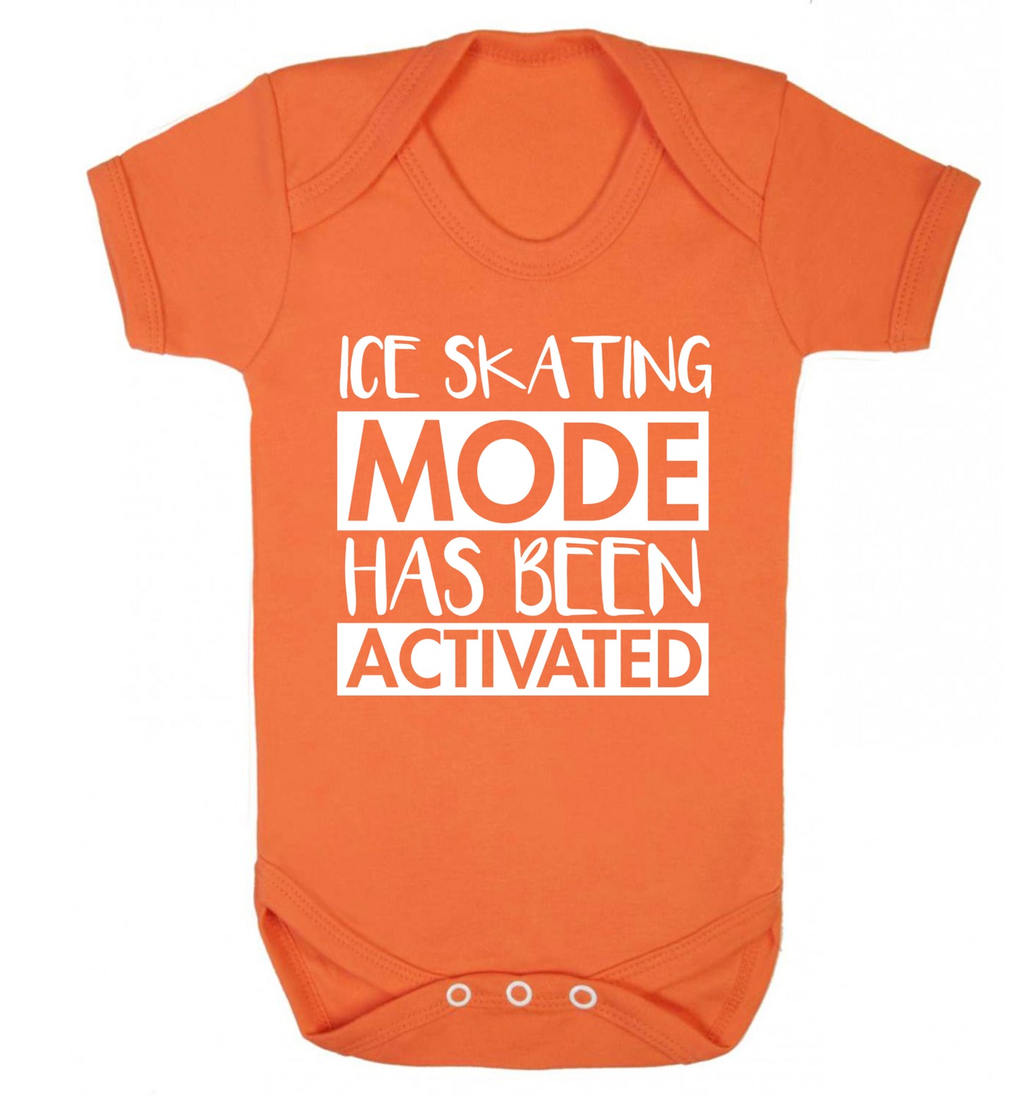 Ice skating mode activated Baby Vest orange 18-24 months