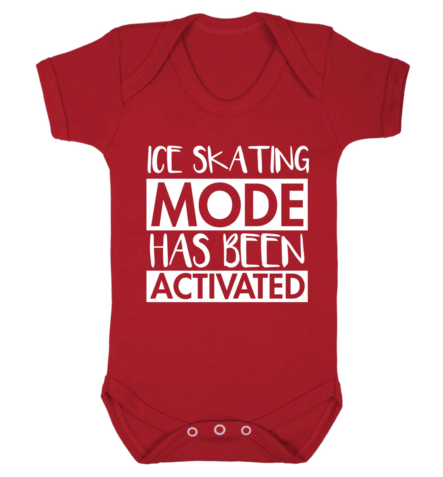 Ice skating mode activated Baby Vest red 18-24 months