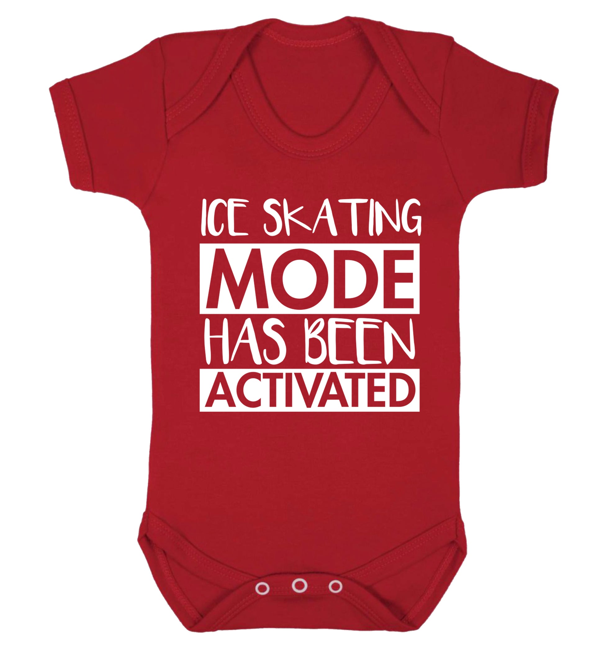 Ice skating mode activated Baby Vest red 18-24 months