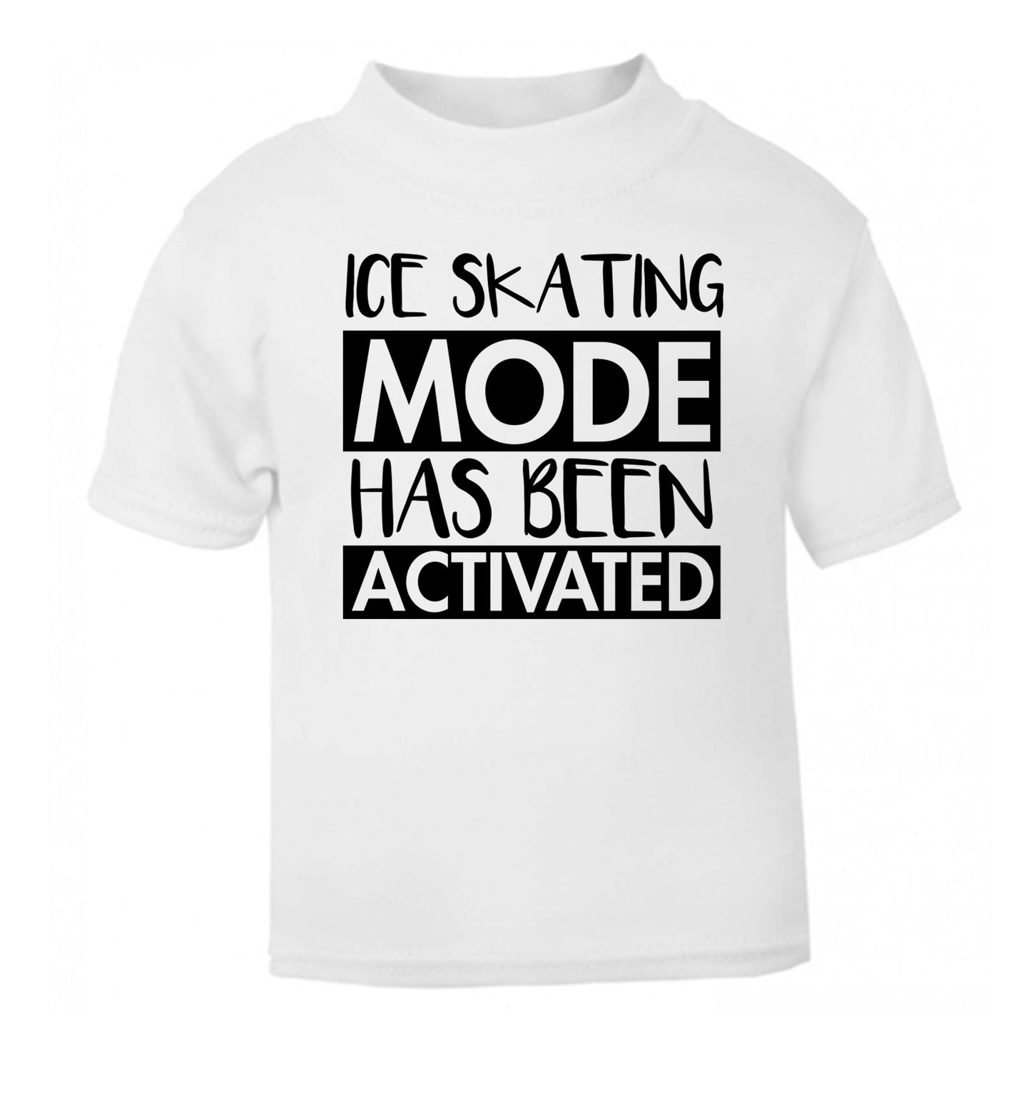Ice skating mode activated white Baby Toddler Tshirt 2 Years