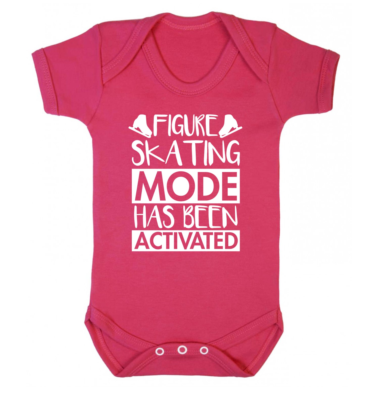 Figure skating mode activated Baby Vest dark pink 18-24 months