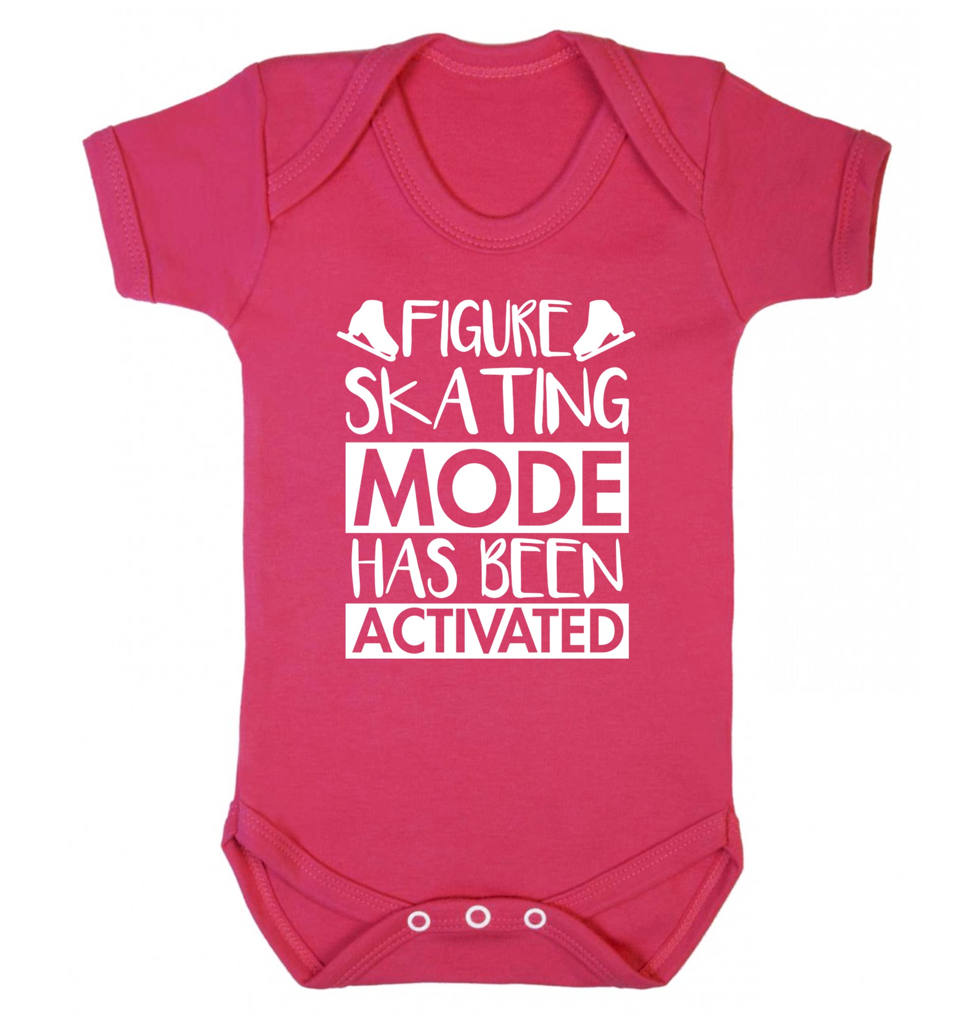 Figure skating mode activated Baby Vest dark pink 18-24 months
