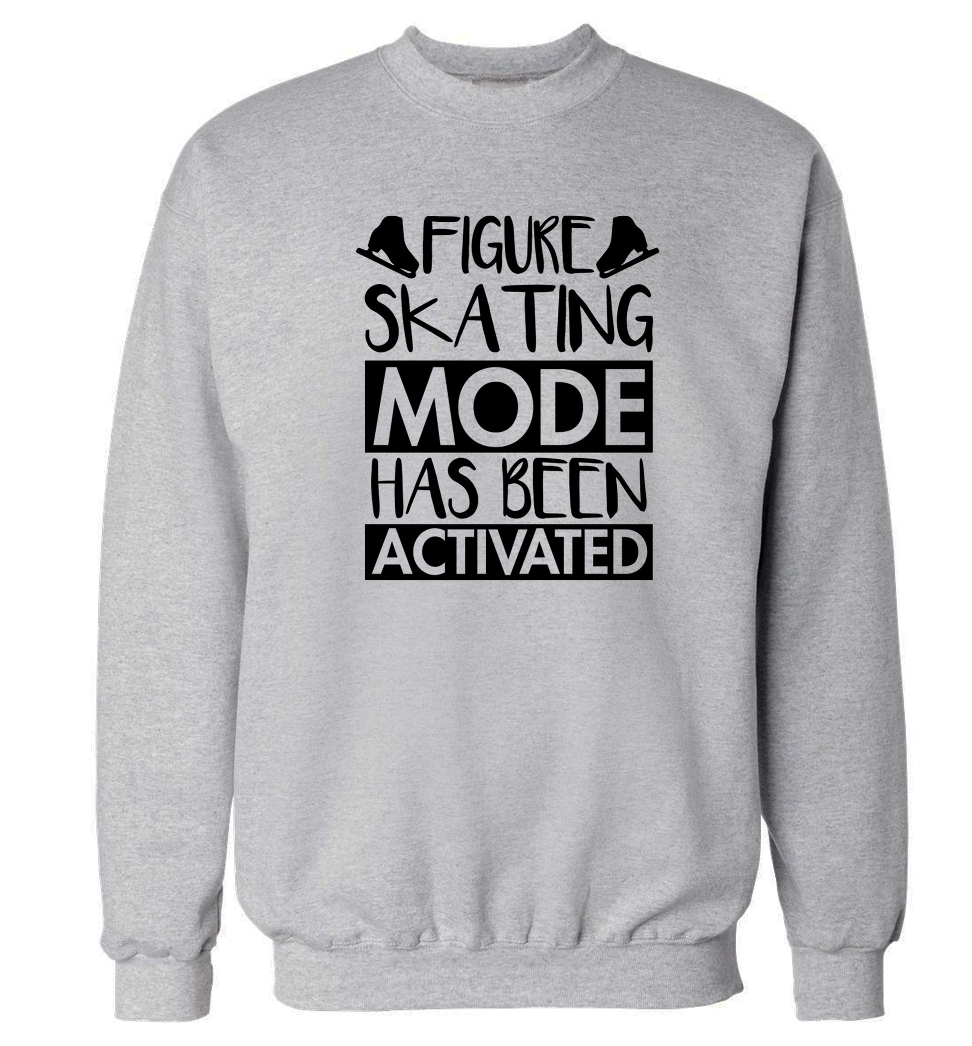 Figure skating mode activated Adult's unisexgrey Sweater 2XL
