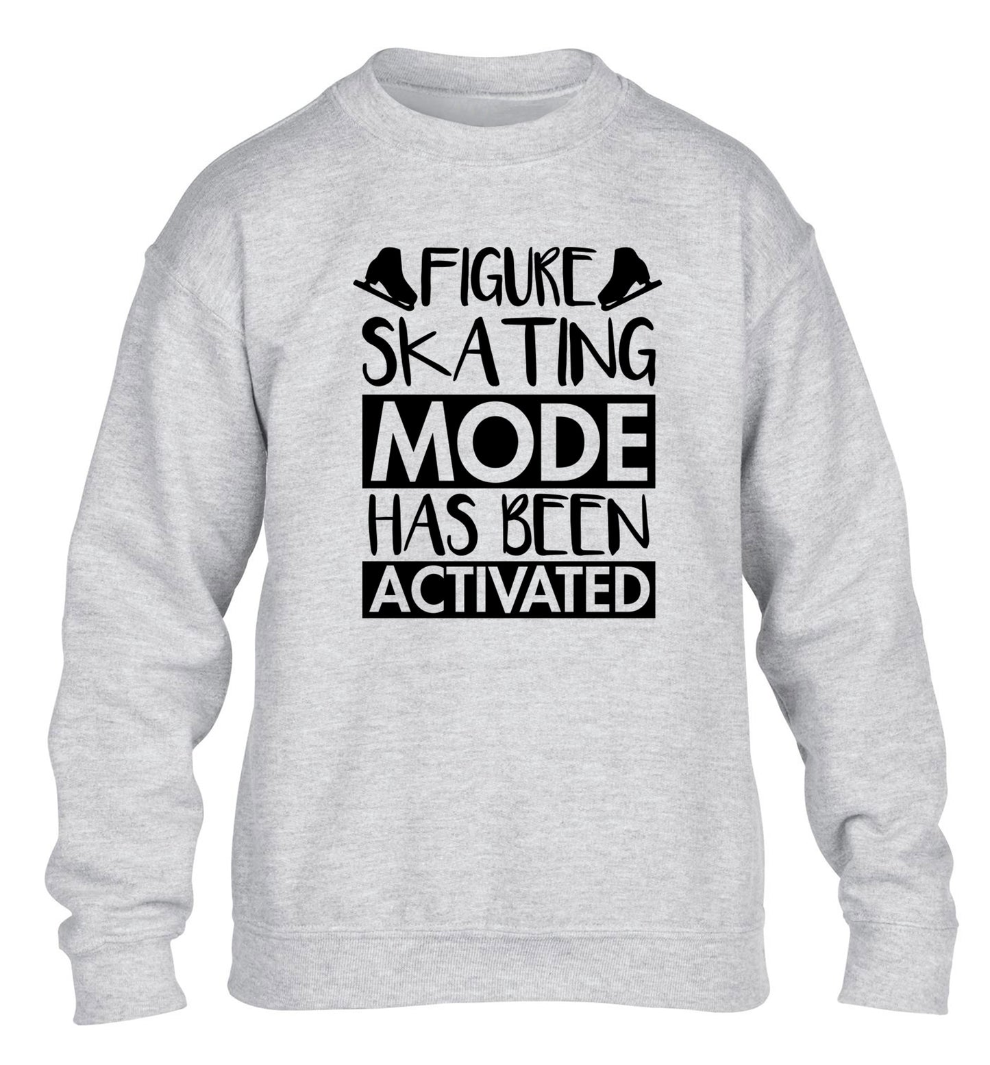 Figure skating mode activated children's grey sweater 12-14 Years
