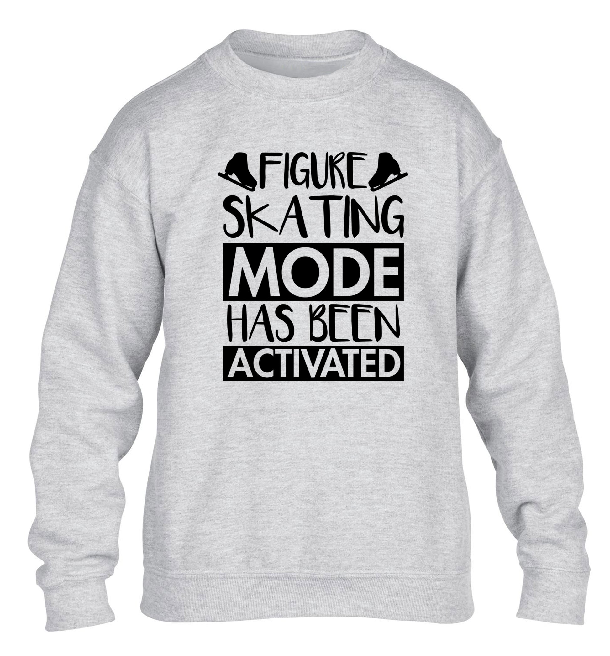 Figure skating mode activated children's grey sweater 12-14 Years